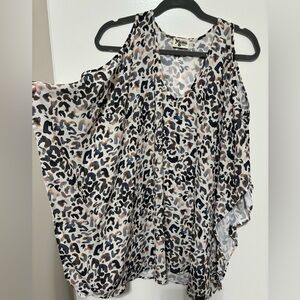 Show Me Your Mumu SMYM Cold Shoulder Animal Print / Cheetah Tunic Size S